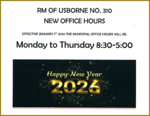 2026 New Office Hours RM of Usborne